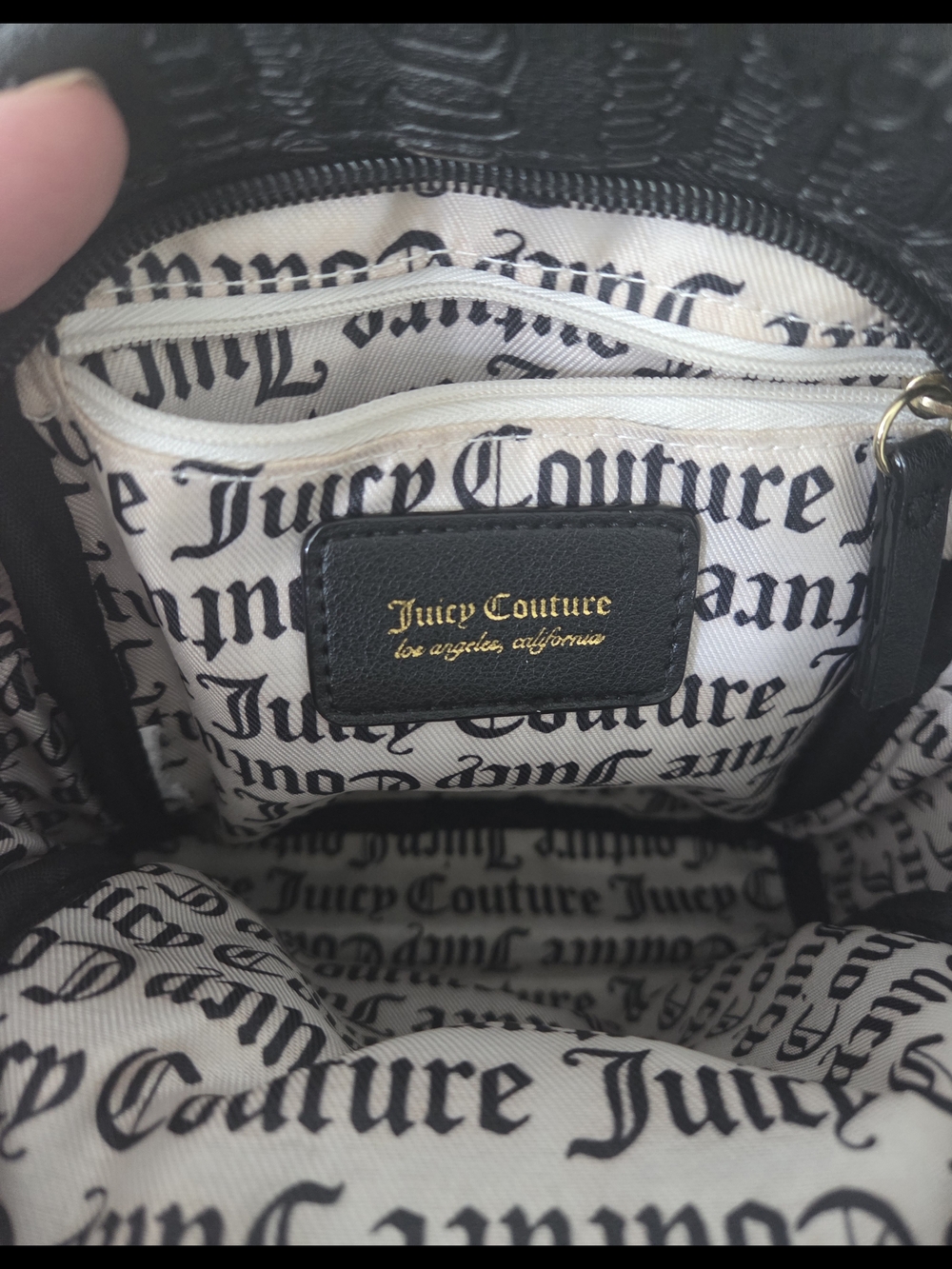 Juicy Couture Black Embossed Mini Backpack - Picture 9 of 11